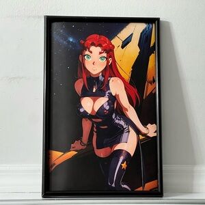 Teen Titans Starfire pinup girl art Poster